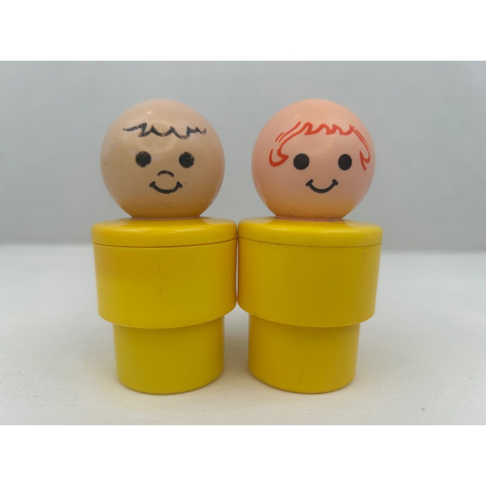 Vintage 1974 Fisher-Price Jumbo Little People Boy and Girl Figures